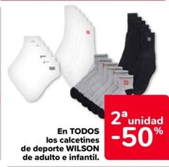 Oferta de Wilson - En Todos Los Calcetines De Deporte De Adulto E Infantil en Carrefour