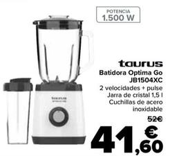Oferta de Taurus - Batidora Optima Go JB1504XC por 41,6€ en Carrefour