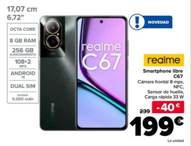 Oferta de Realme - Smartphone Libre C67 por 199€ en Carrefour