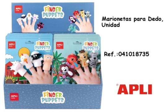 Oferta de Apli - Marionetas Para Dedo, Unidad en Jugueterías Lifer
