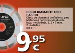 Oferta de Frofer - Disco Diamante Uso Basico por 9,95€ en Coferdroza