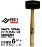 Oferta de Profer - Maza Goma Con Mango Madera por 6,9€ en Coferdroza