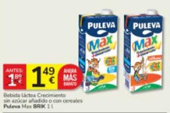 Oferta de Puleva - Bebida Lactea Crecimiento Sin Azucar Anadido  por 1,49€ en Consum
