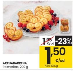 Oferta de Arruabarrena - Palmeritas  por 1,5€ en Eroski