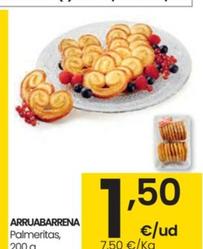 Oferta de Arrubarrena - palmeritas por 1,5€ en Eroski