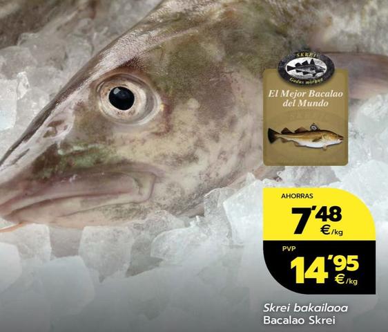 Oferta de Skrei - Bacalao por 14,95€ en BM Supermercados