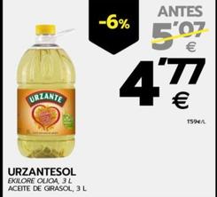 Oferta de Urzante - Aceite De Girasol por 4,77€ en BM Supermercados
