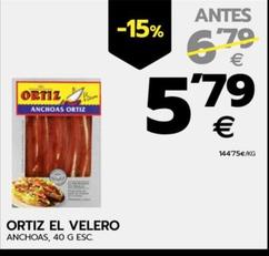 Oferta de Ortiz - Anchoas por 5,79€ en BM Supermercados