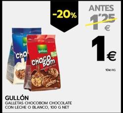 Oferta de Gullón - Galletas Chocobom Chocolate con Leche o Blanco por 1€ en BM Supermercados
