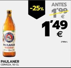 Oferta de Paulaner - Cerveza por 1,49€ en BM Supermercados