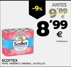 Oferta de Scottex - Papel Higiénico Original por 8,99€ en BM Supermercados