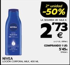 Oferta de Nivea - Loción Corporal Milk por 5,45€ en BM Supermercados