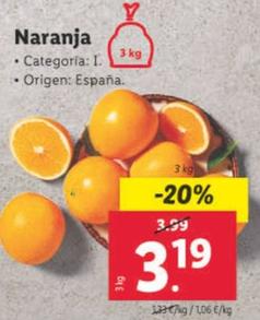 Oferta de Naranja por 3,19€ en Lidl
