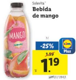 Oferta de Solevita - Bebida De Mango por 1,19€ en Lidl