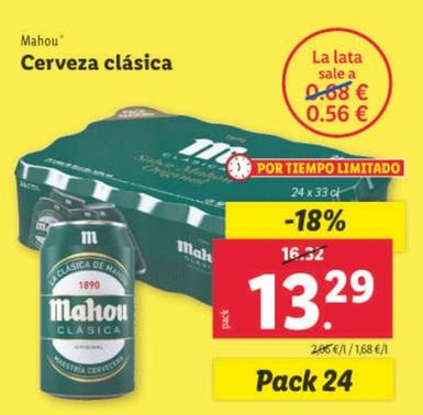 Oferta de Mahou - Cerveza por 13,29€ en Lidl