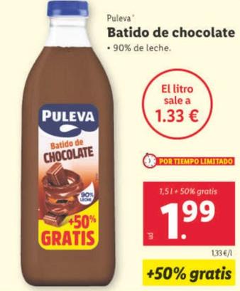 Oferta de Puleva - Batido De Chocolate por 1,99€ en Lidl