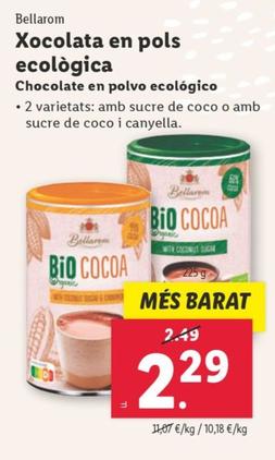 Oferta de Bellarom - Chocolate En Polvo Ecologico por 2,29€ en Lidl