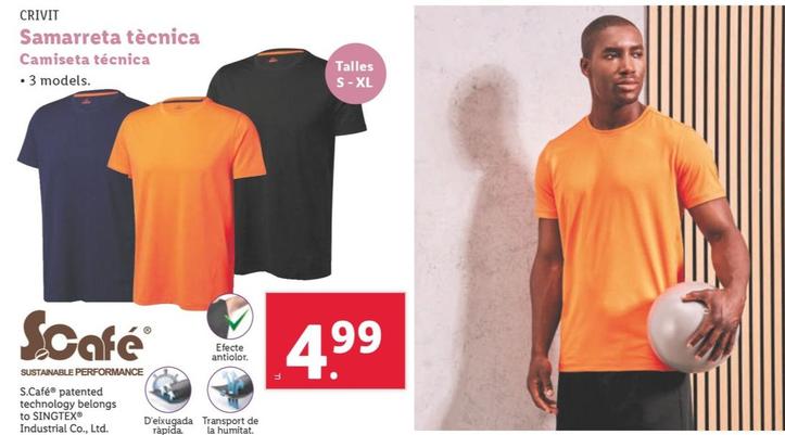 Oferta de Crivit - Camiseta Tecnica por 4,99€ en Lidl