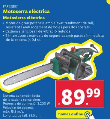 Oferta de Parkside - Motosierra Electrica por 89,99€ en Lidl