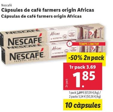 Oferta de Nescafé - Capsulas De Cafe Farmers Origin Africas por 3,69€ en Lidl
