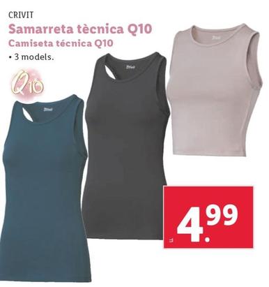 Oferta de Crivit - Camiseta Tecnica Q10 por 4,99€ en Lidl