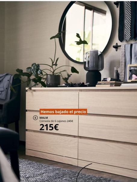 Oferta de Malm - Cómoda De 6 Cajones por 215€ en IKEA