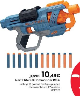 Oferta de Nerf Elite 2.0 Commander RC-6 por 10,49€ en ToysRus