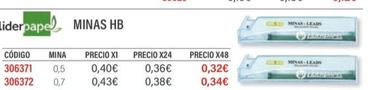 Oferta de Liderpapel - Minas Hb por 0,34€ en Carlin