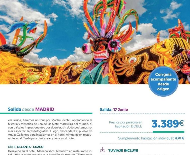 Oferta de B The Travel Brand - Salida Desde Madrid por 3389€ en B The travel Brand