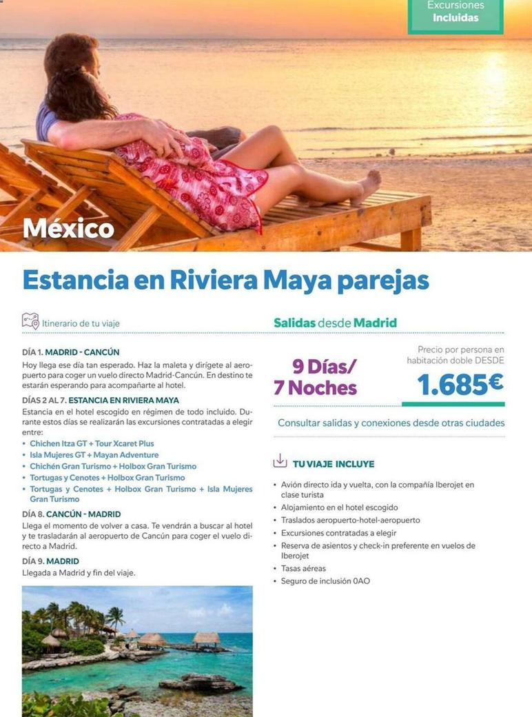 Oferta de México Estancia En Riviera Maya Parejas por 1685€ en B The travel Brand