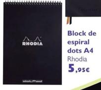 Oferta de Rhodia - Block De Espiral Dots A4 por 5,95€ en Milbby