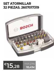 Oferta de Bosch - Set Atornillar 32 Piezas. 2607017319 por 15,28€ en Ferbric