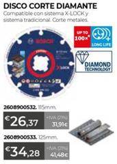 Oferta de Bosch - Disco Corte Diamante por 26,37€ en Ferbric