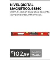 Oferta de Nivel Digital Magnético. 98560 por 102,99€ en Ferbric