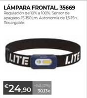 Oferta de Lámpara Frontal. 35669 por 24,9€ en Ferbric