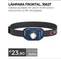 Oferta de Lámpara Frontal. 35627 por 23,9€ en Ferbric