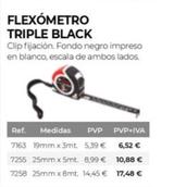 Oferta de Flexómetro Triple Black por 6,52€ en Ferbric