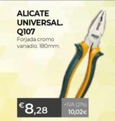Oferta de Alicate Universal. Q107 por 8,28€ en Ferbric