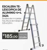 Oferta de Escalera Telescopica De Aluminio 4+4 3424 por 185€ en Ferbric