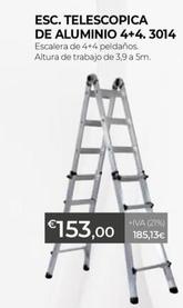 Oferta de Escalera Telescopica De Aluminio 4+4. 3014 por 153€ en Ferbric