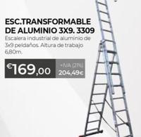 Oferta de Escalera Transformable De Aluminio 3x9. 3309 por 169€ en Ferbric