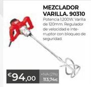 Oferta de Mezclador Varilla. 90310 por 94€ en Ferbric