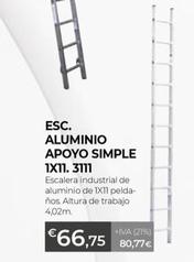 Oferta de Esc. Aluminio Apoyo Simple 1X11 3111 por 66,75€ en Ferbric