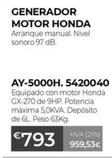 Oferta de Honda - Generador Motor Ay-5000h. 5420040 por 793€ en Ferbric