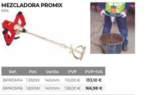 Oferta de Mezcladora Promix M14. por 110€ en Ferbric