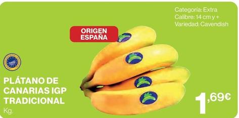 Oferta de Plátano De Canarias Tradicional por 1,69€ en Hipercor