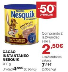 Oferta de Nestlé - Cacao Instantaneo por 4,99€ en Hipercor