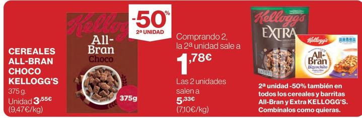 Oferta de Kellogg's - Cereales all Brain Choco por 3,55€ en Hipercor