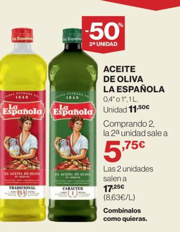 Oferta de La Española - Aceite De Oliva por 11,5€ en El Corte Inglés