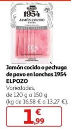 Oferta de El Pozo - Jamón Cocido O Pechuga De Pavo En Lonchas 1954 por 1,99€ en Alcampo